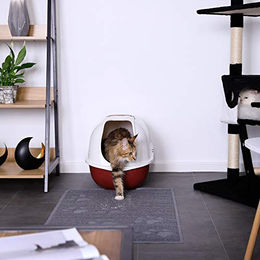 Lionto Katzenklomatte aus Kunststoff in Grau mit Anti-Rutsch-Beschichtung Größe M - 1 Stk. – Bild 1 von 5