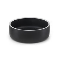 Produktbild von lionto Katzennapf aus Edelstahl in Schwarz rutschfest - 0,825 l