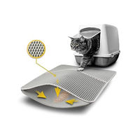 Produktbild von Lionto Katzenstreumatte mit Anti-Rutsch-Beschichtung aus Gummi in Grau Größe L - 1 Stk.