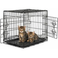 Produktbild von Lionto Katzentransportkäfig faltbar mit Hygiene-Bodenwanne