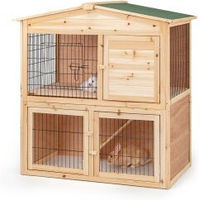 Produktbild von Lionto Kleintierstall NatureLodge aus Holz für Kaninchen und Meerschweinchen