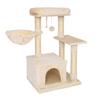 Produktbild von Lionto Kratzbaum für Katzen in Beige mit Sisal und Liegemulde, Höhe 85 cm