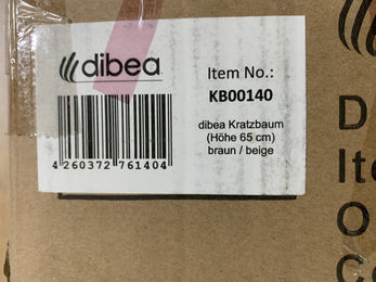 lionto Kratzbaum für Katzen mit Höhle und Plüschball braun beige 65 cm – Bild 1 von 7