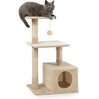 Produktbild von Lionto Kratzbaum für Katzen mit Höhle und Sisal in Beige, 85 cm