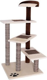 Lionto Kratzbaum für Katzen mit Sisal und Plüsch in Beige/Braun, Höhe 100 cm - 100 cm – Bild 1 von 10