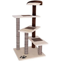 Produktbild von Lionto Kratzbaum für Katzen mit Sisal und Plüsch in Beige/Braun, Höhe 100 cm - 100 cm