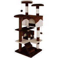 Produktbild von Lionto Kratzbaum für Katzen mit Sisal und Plüsch in Braun/Beige, Höhe 130 cm
