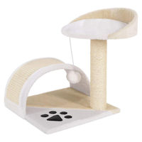Produktbild von lionto Kratzbaum Klein für Katzen mit Plüschball und Sisal in Beige, Höhe 43 cm