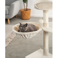 Produktbild von lionto Kratzbaum-Liegemulde 2er Set beige aus Plüsch mit Metallrahmen 40 cm Durchmesser
