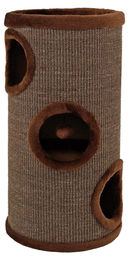 Lionto Kratztonne für Katzen aus Sisal und Plüsch in Braun 50 cm x 36 cm – Bild 1 von 1