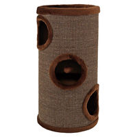 Produktbild von Lionto Kratztonne für Katzen aus Sisal und Plüsch in Braun 50 cm x 36 cm