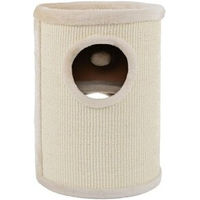 Produktbild von Lionto Kratztonne für Katzen aus Sisal mit Plüschrand und Spielball beige 50 cm - 50 cm