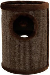 Lionto Kratztonne für Katzen aus Sisal mit Spielball und Plüschrand braun 50 cm - 50 cm – Bild 1 von 7