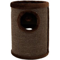 Produktbild von Lionto Kratztonne für Katzen aus Sisal mit Spielball und Plüschrand braun 50 cm - 50 cm