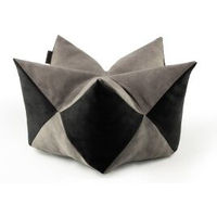 Produktbild von Lionto Kronenkissen Hundebett und Katzenkissen in Wildlederoptik Grau Schwarz Größe L - 1 Stk.