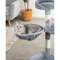 Produktbild von lionto Liegemulde aus Plüsch für Katzenkratzbäume Hellgrau Ø 40 cm