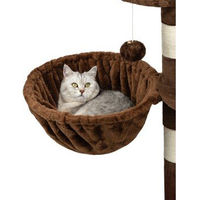 Produktbild von Lionto Liegemulde für Katzen mit Plüsch und Metallrahmen, Ø 40 cm, 25 cm Tiefe, Braun