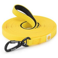 Produktbild von Lionto LongRun Schleppleine für Hunde, wetterfestes Nylon mit PVC-Beschichtung, Gelb, 5 m