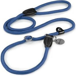 lionto Moxonleine Retrieverleine für Hunde aus Nylon mit Zugbegrenzung und Stopper, blau, 120 cm - 120 cm – Bild 1 von 7