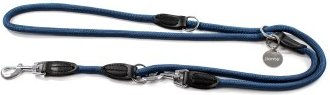 lionto Multifunktions-Hundeleine verstellbar aus Nylon und Kunstleder mit Edelstahlkarabinern blau 200 cm - 2 m – Bild 1 von 11