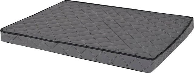 lionto Orthopädische Hundematte mit Memory-Schaumstoff aus Kunstleder Grau Größe S – Bild 1 von 11