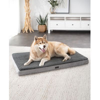 Produktbild von Lionto Orthopädisches Hundebett CozyPad aus Plüsch in Grau für alle Altersstufen