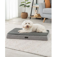 Produktbild von Lionto Orthopädisches Hundebett CozyPad aus Plüsch in Grau für alle Altersstufen