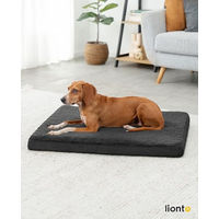 Produktbild von lionto Orthopädisches Hundebett CozyPad mit Plüsch Bezug in Schwarz Größe L