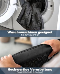 lionto Orthopädisches Hundebett CozyPad mit Plüsch in Schwarz Größe L für alle Altersstufen – Bild 1 von 6