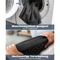 Produktbild von lionto Orthopädisches Hundebett CozyPad mit Plüsch in Schwarz Größe L für alle Altersstufen
