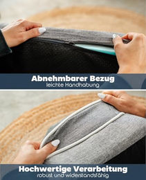 Lionto orthopädisches Hundebett mit Memory Foam für Hunde und Katzen in Grau Größe L – Bild 1 von 5