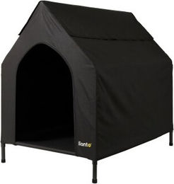 Lionto Outdoor Hundeliege CalmCamp überdacht aus wasserabweisendem Oxford-Gewebe Schwarz 130x85x113 cm – Bild 1 von 7