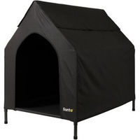 Produktbild von Lionto Outdoor Hundeliege CalmCamp überdacht aus wasserabweisendem Oxford-Gewebe Schwarz 130x85x113 cm