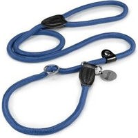 Produktbild von Lionto Retrieverleine als Erziehungshalsband mit Zugstopp für Hunde, blau, 170 cm - 1,7 m