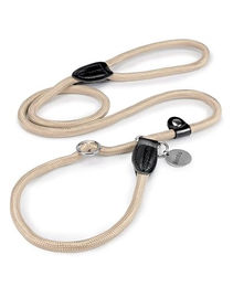 lionto Retrieverleine als Hundeleine und Führleine aus Nylon, wasserabweisend, beige, 170 cm - 1,7 m – Bild 1 von 6