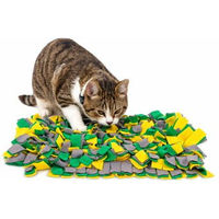 Produktbild von Lionto Schnüffelteppich für Katzen als Beschäftigungsspielzeug zur geistigen Förderung, 50x34 cm, gelb/grün