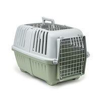 Produktbild von lionto Tiertransportbox aus Kunststoff für Hunde und Katzen in Grün
