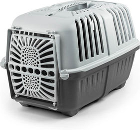 Lionto Transportbox aus Kunststoff für Hunde, Katzen und Kleintiere Grau S - 1 Stk. – Bild 1 von 7