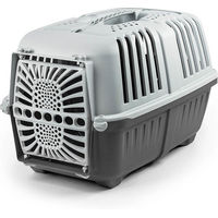 Produktbild von Lionto Transportbox aus Kunststoff für Hunde, Katzen und Kleintiere Grau S - 1 Stk.