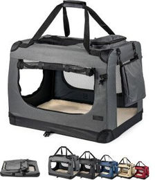 Lionto Transportbox für Katzen Grau Grösse M aus Oxford-Gewebe – Bild 1 von 5