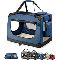 Produktbild von lionto Transportbox für Katzen aus Oxford-Gewebe dunkelblau bis 10 kg