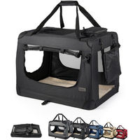 Produktbild von lionto Transportbox für Katzen aus Oxford-Gewebe Schwarz bis 12 kg