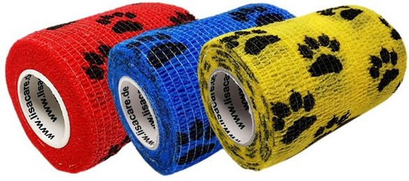 LisaCare Pfotenpflaster Tierbandagen aus Stoff 7,5cm x 4,5m zur Wundpflege – Bild 1 von 3