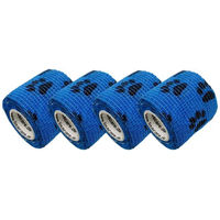 Produktbild von LisaCare Selbsthaftender Pfotenverband Gamaschen aus Baumwolle 5cm x 4,5m Blau