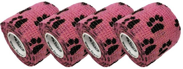 LisaCare Selbsthaftender Pfotenverband Gamaschen Rosa 5cm x 4,5m zur Wundpflege – Bild 1 von 3
