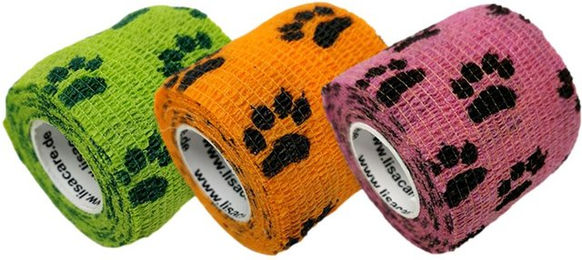 LisaCare Selbstklebende Tierbandage Pfotenverband aus Stoff 5cm x 4,5m – Bild 1 von 3