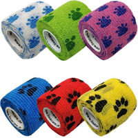 Produktbild von LisaCare Selbstklebendes Pfotenpflaster und Tierbandage Gamaschen aus Stoff 5cm x 4,5m