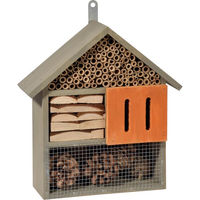 Produktbild von Litter Friends Insektenhotel aus Holz in Grau/Orange ca. 27,3 x 9 x 30 cm FSC-zertifiziert