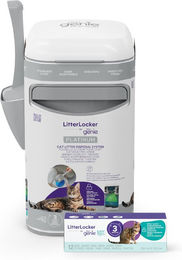 LitterLocker by Litter Genie Platinum Katzenstreu-Entsorgungseimer in Weiß mit Edelstahl-Komponenten – Bild 1 von 13