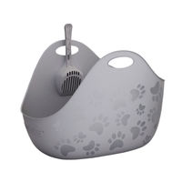 Produktbild von LitterLocker Litter Genie Katzentoilette offene Schale aus Kunststoff Grau